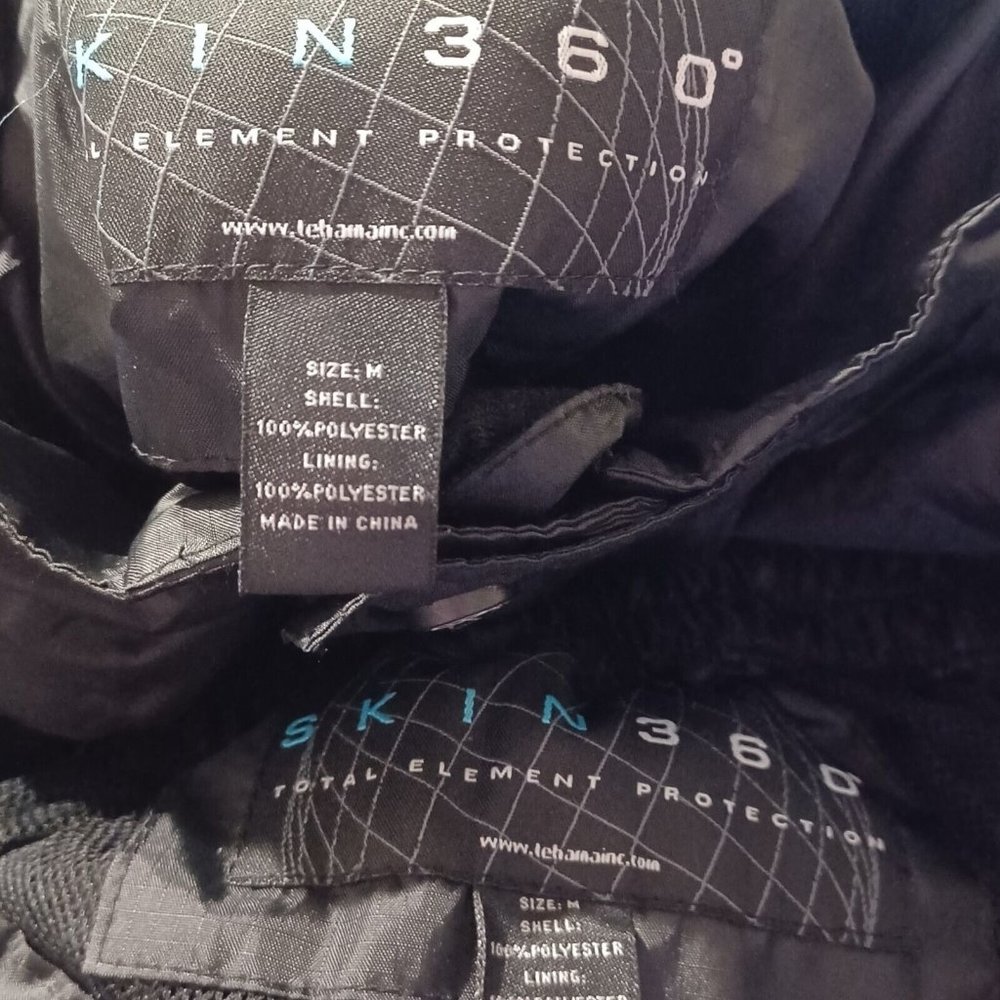 SKIN360 M 2 Piece Set Suit Jacket Pants Hidden Hood Full Zip Pockets Wind Proof - Picture 14 of 16